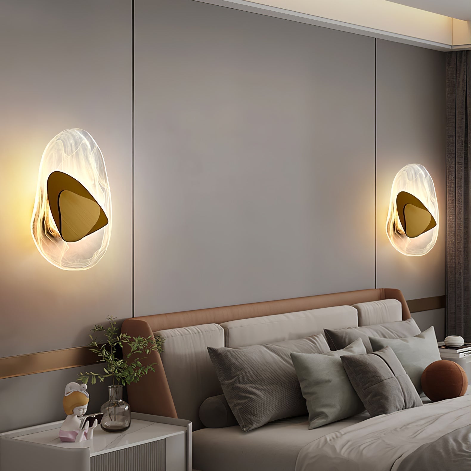 LED Wall Light Crafted from Molded Glass