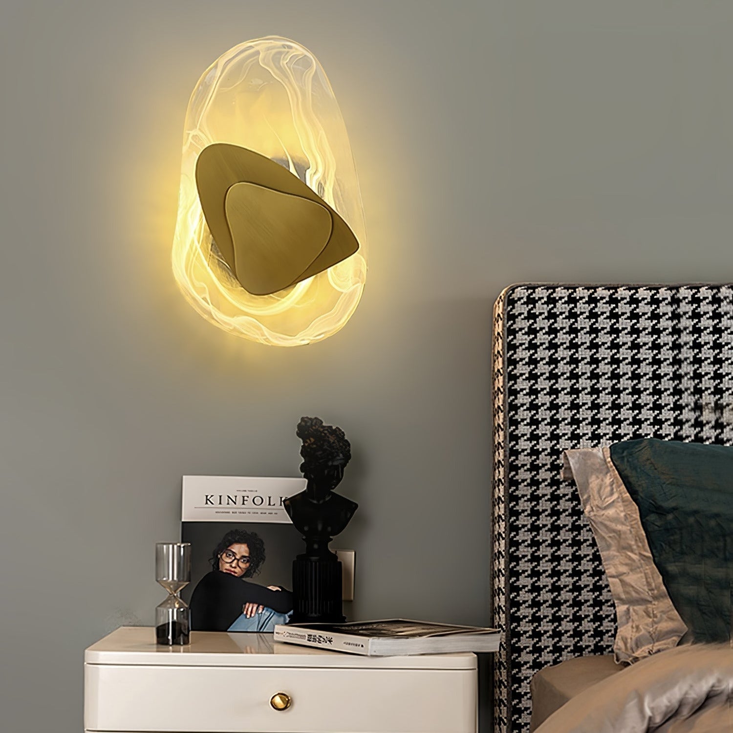 LED Wall Light Crafted from Molded Glass