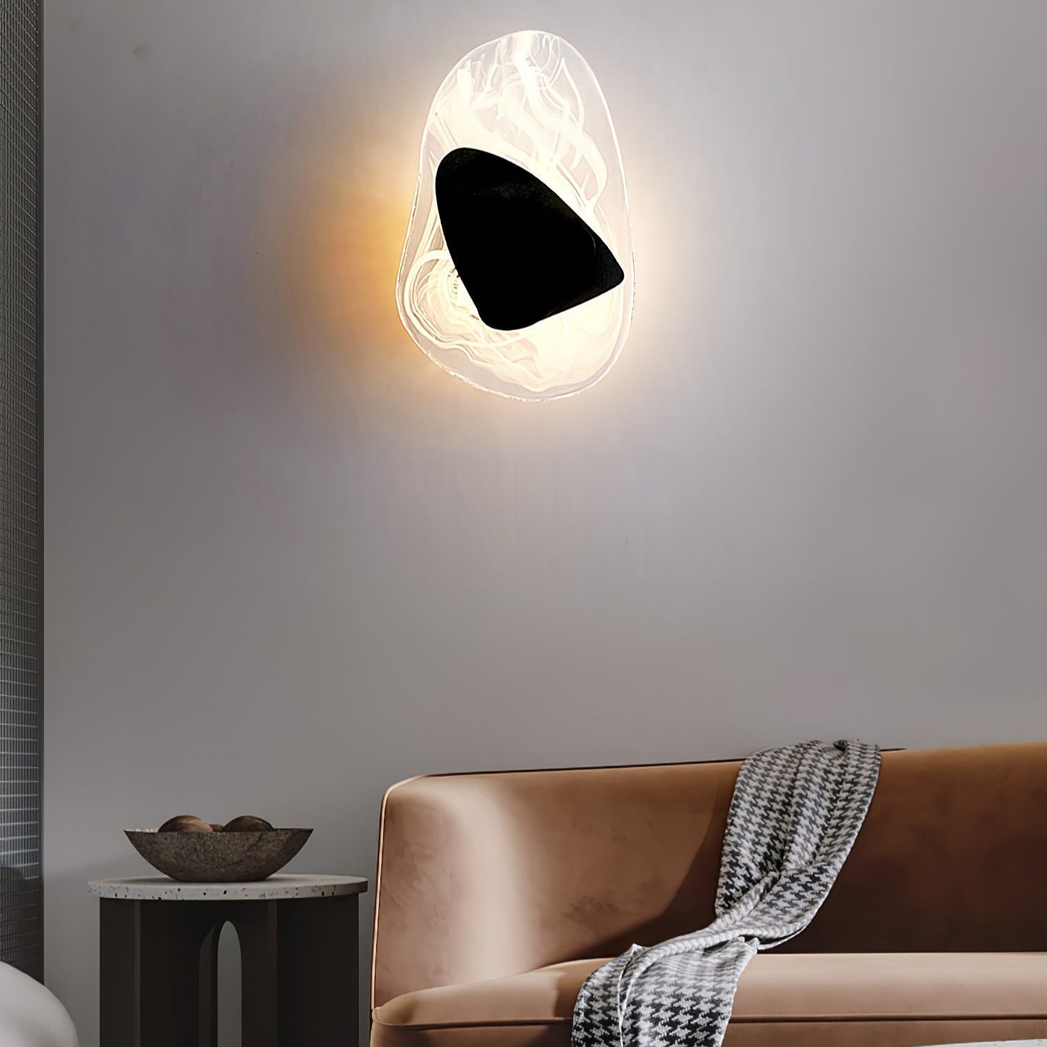 LED Wall Light Crafted from Molded Glass