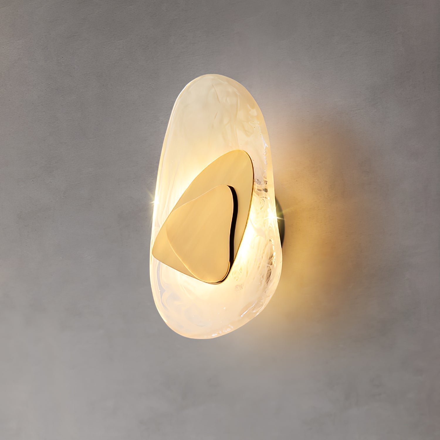 LED Wall Light Crafted from Molded Glass
