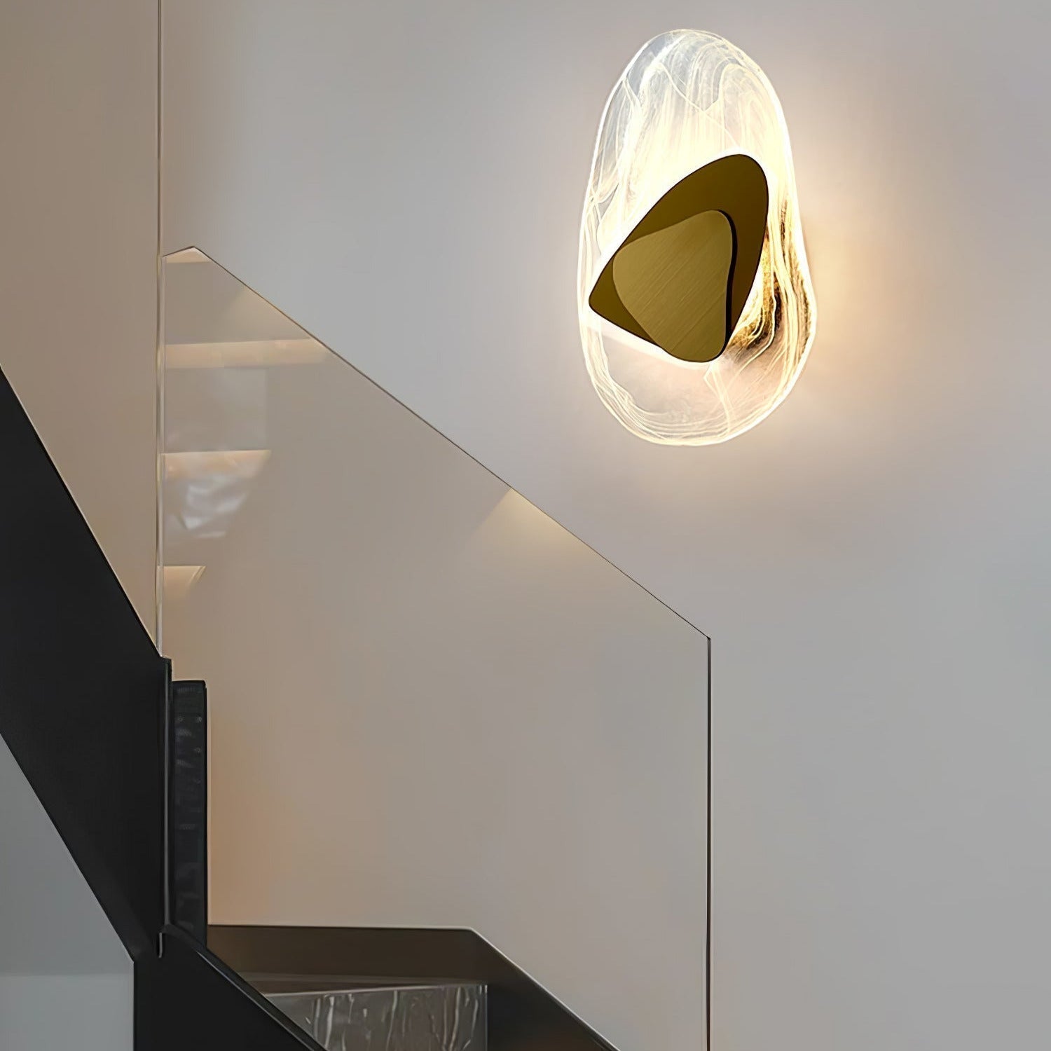 LED Wall Light Crafted from Molded Glass