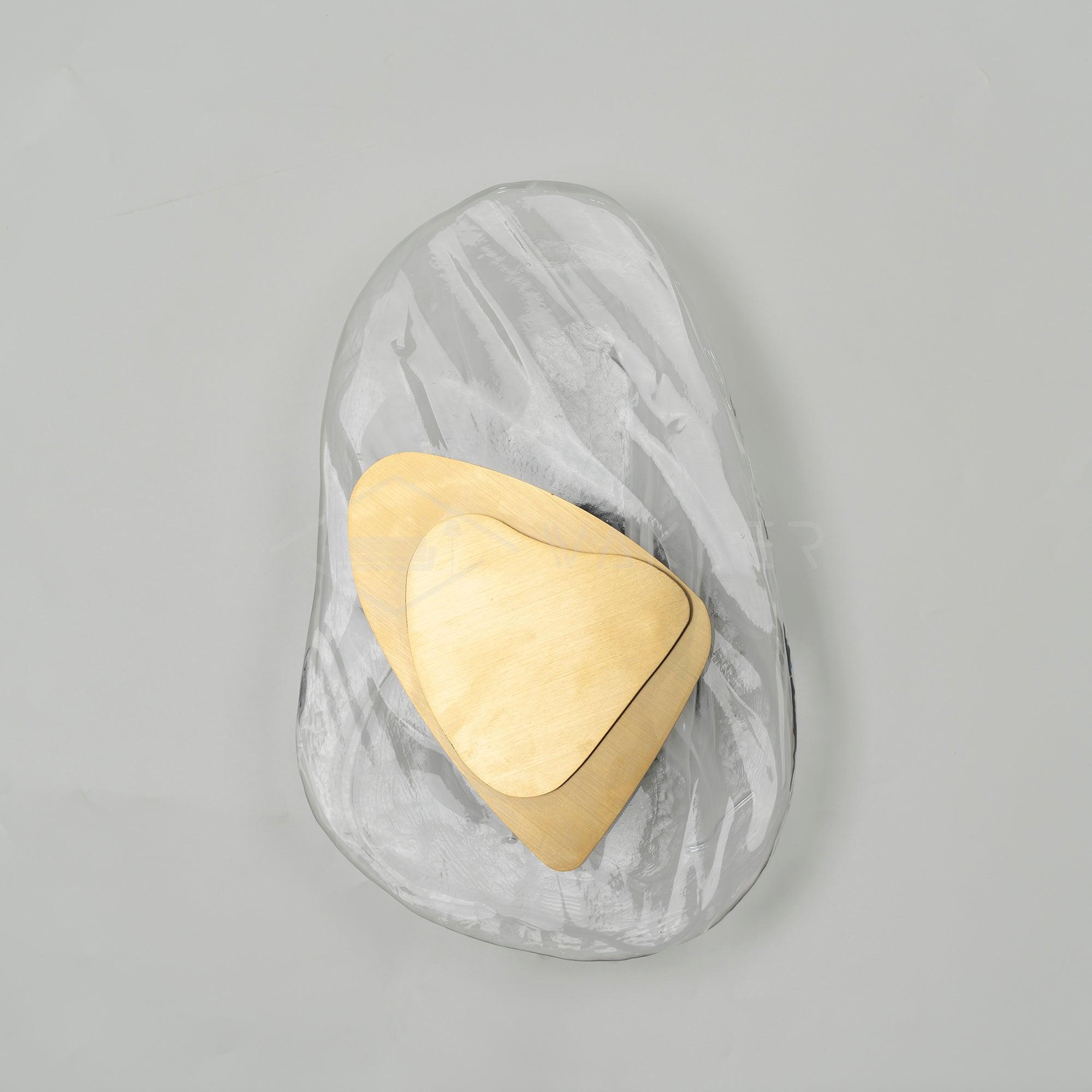 LED Wall Light Crafted from Molded Glass