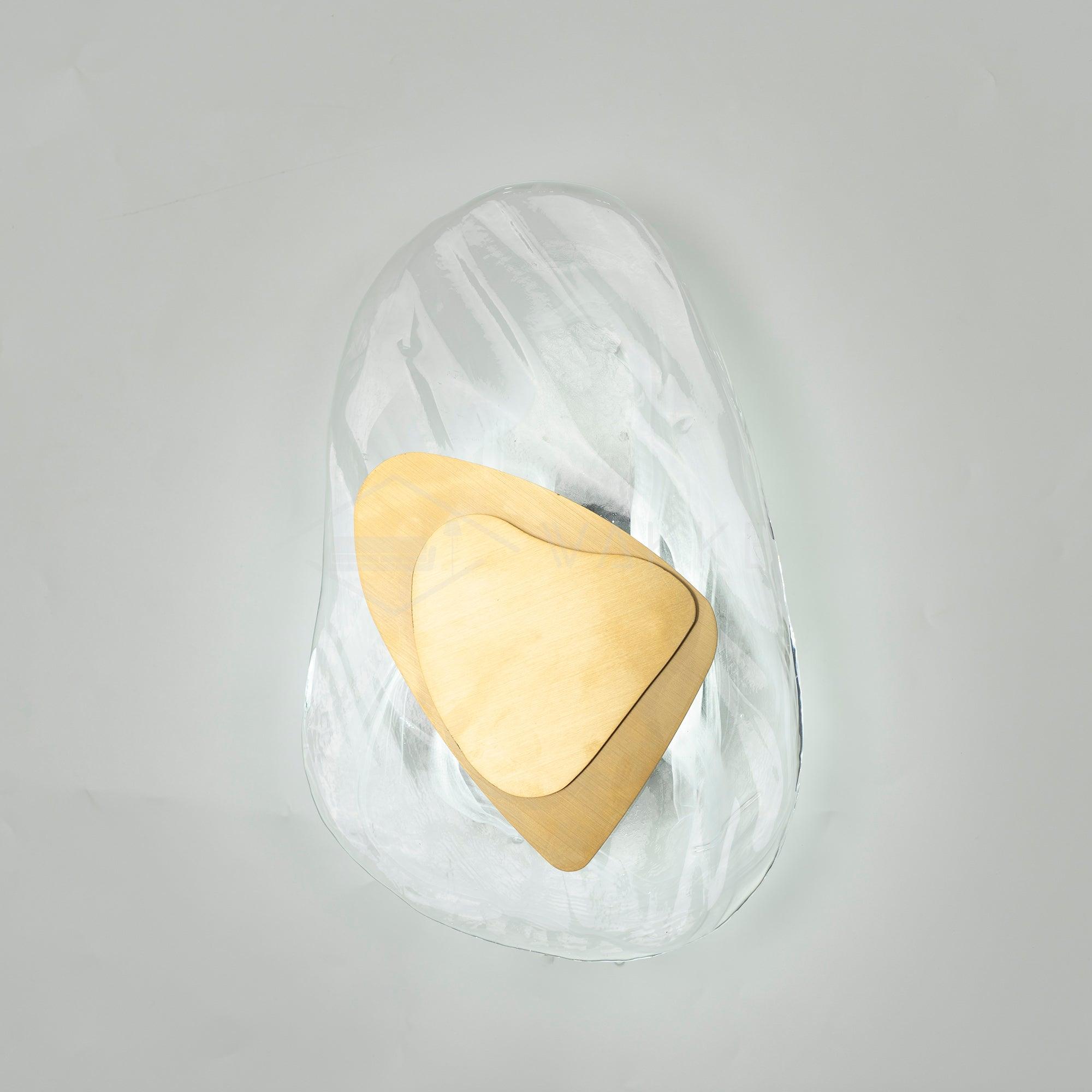 LED Wall Light Crafted from Molded Glass