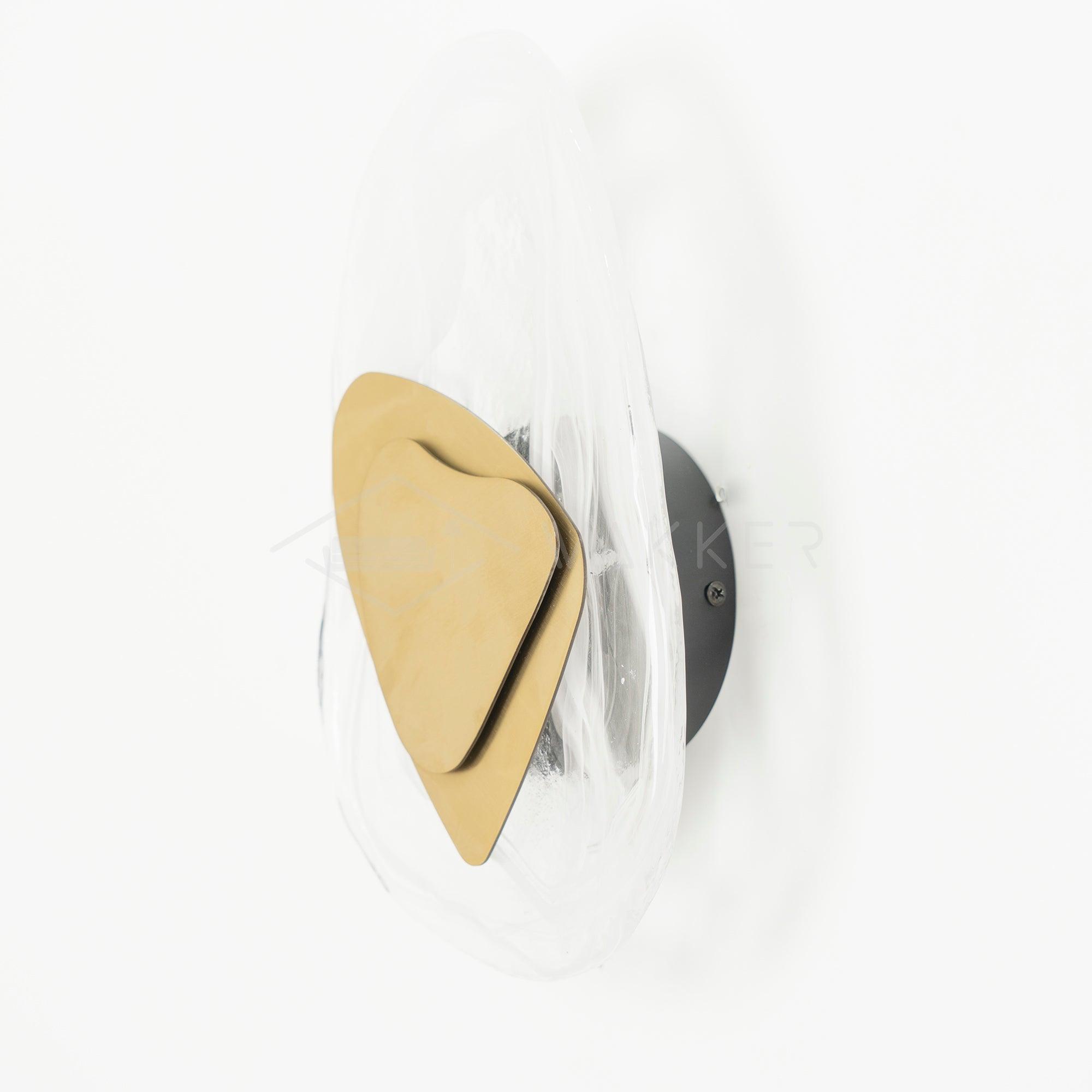LED Wall Light Crafted from Molded Glass