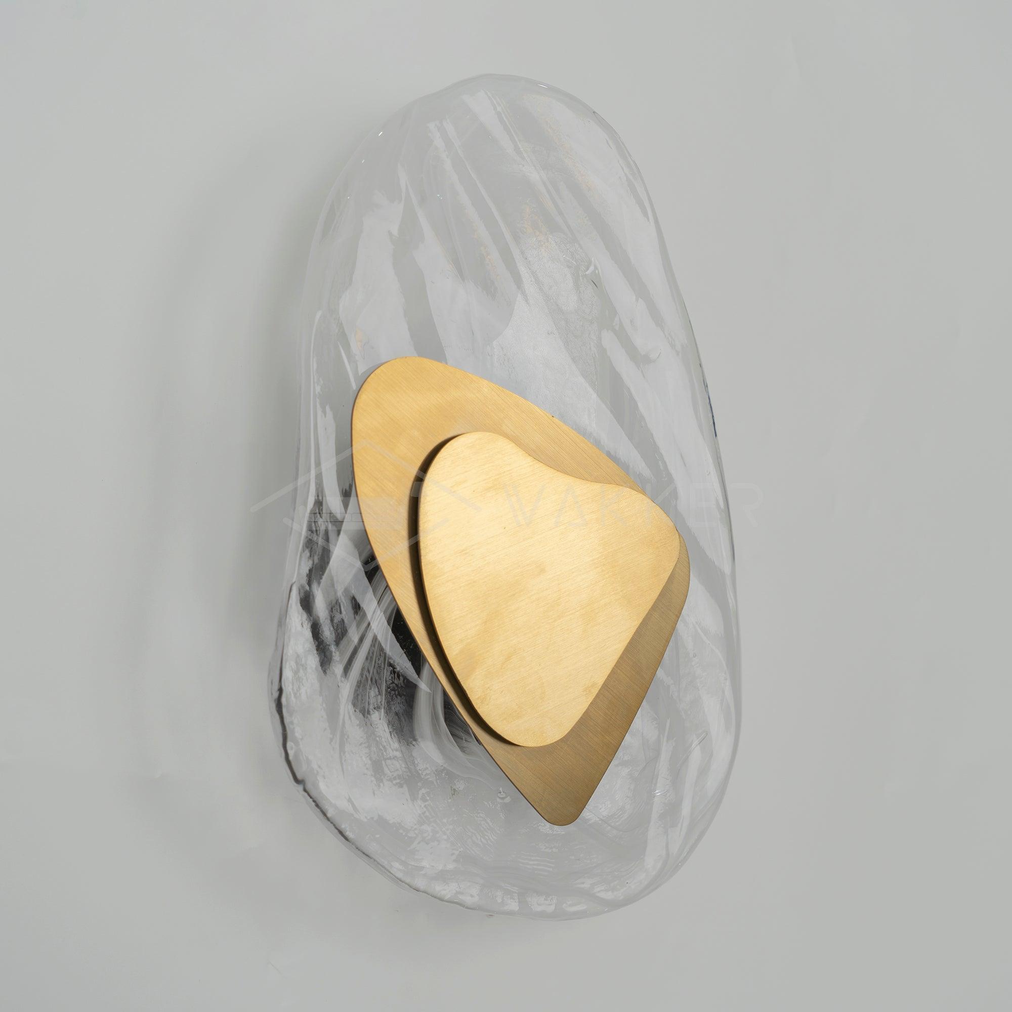 LED Wall Light Crafted from Molded Glass