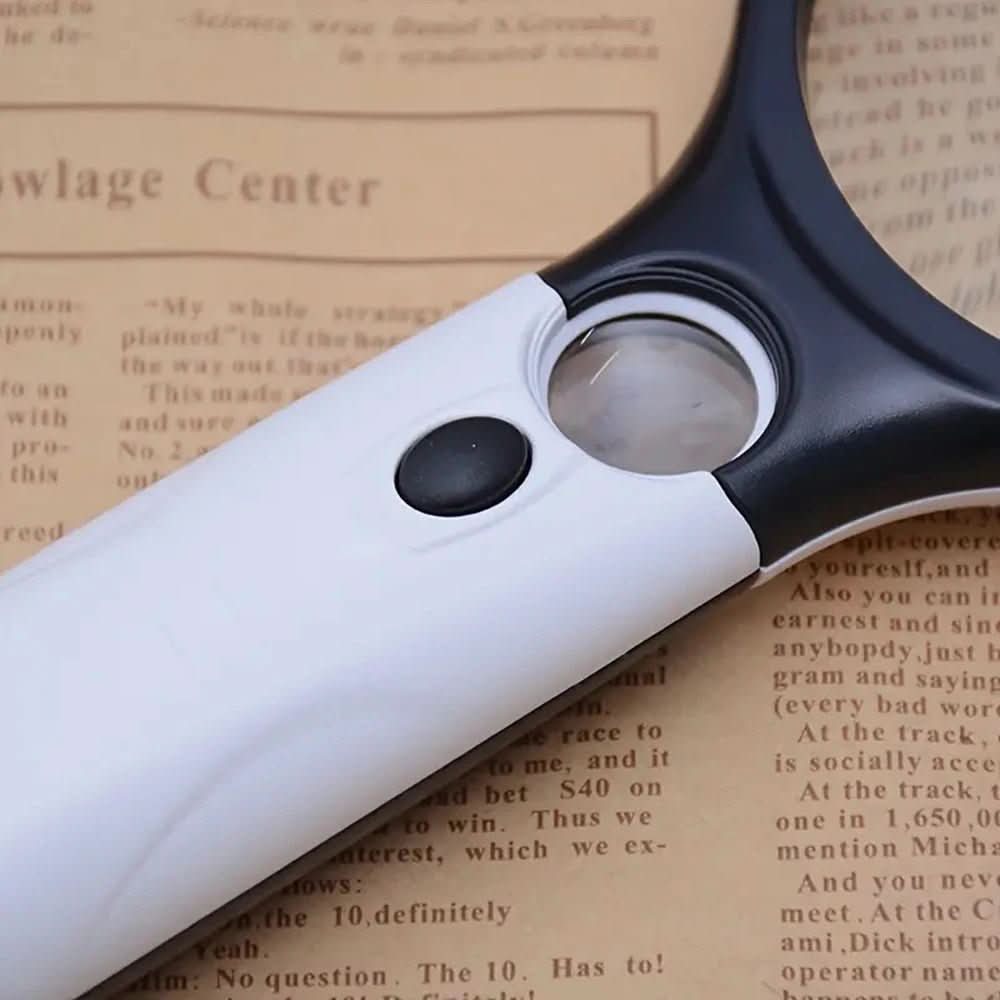 Handheld Magnifying Glass 45x with LED Light for Detailed Inspection