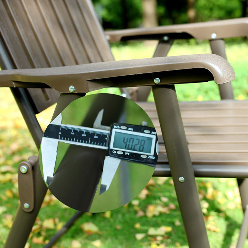 Portable Camping Chair with Steel Frame, Footrest and Arm Support