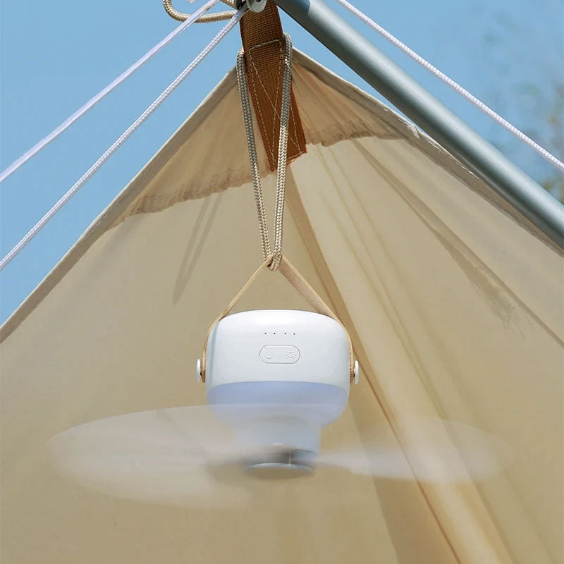Portable Ceiling Fan with LED Light – Hanging and Standalone