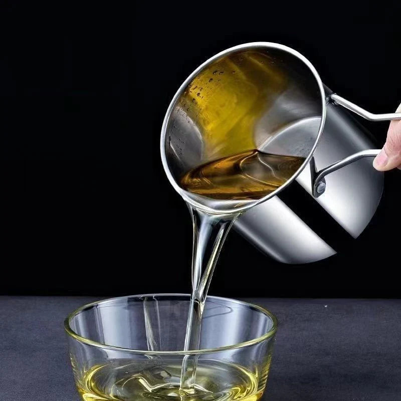 Stainless Steel Stovetop Frying Pot with Basket & Handle