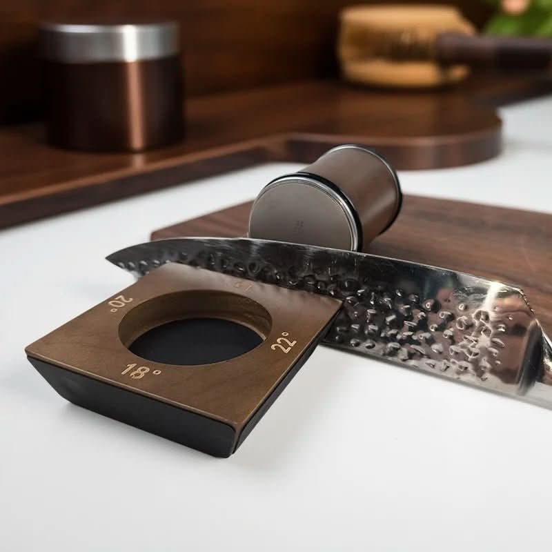 Precision Knife Sharpener with Diamond Grinder and Wooden Stand