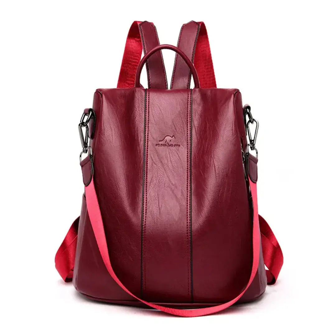 Faux Leather Anti-Theft Backpack – Three Carrying Styles