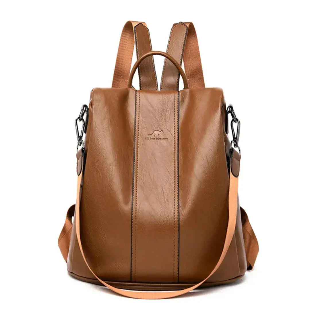 Faux Leather Anti-Theft Backpack – Three Carrying Styles