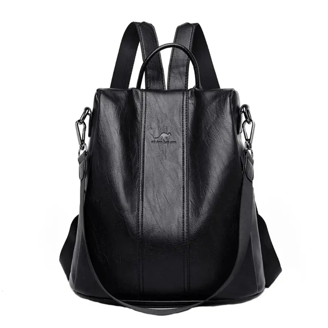 Faux Leather Anti-Theft Backpack – Three Carrying Styles