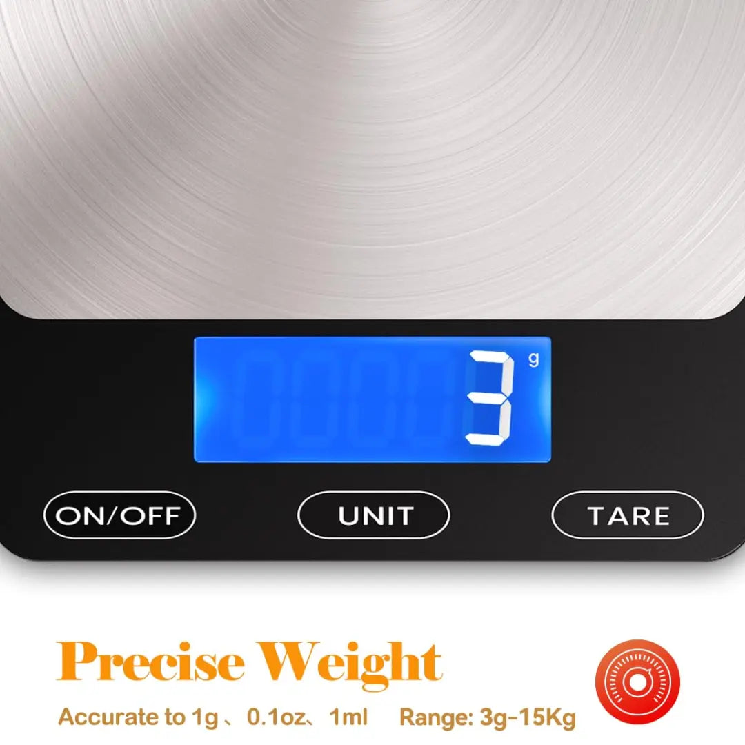 Kitchen Scale with LCD Screen – Weighs up to 15 kg
