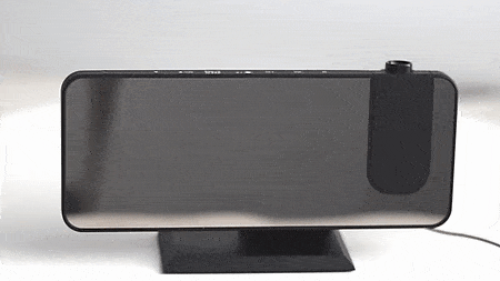 FM Radio Alarm Clock with LED Projection and USB Charging Port