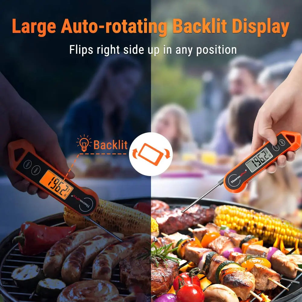 Motion-Activated Waterproof Meat Thermometer with Instant Display