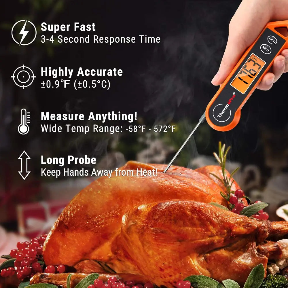Motion-Activated Waterproof Meat Thermometer with Instant Display