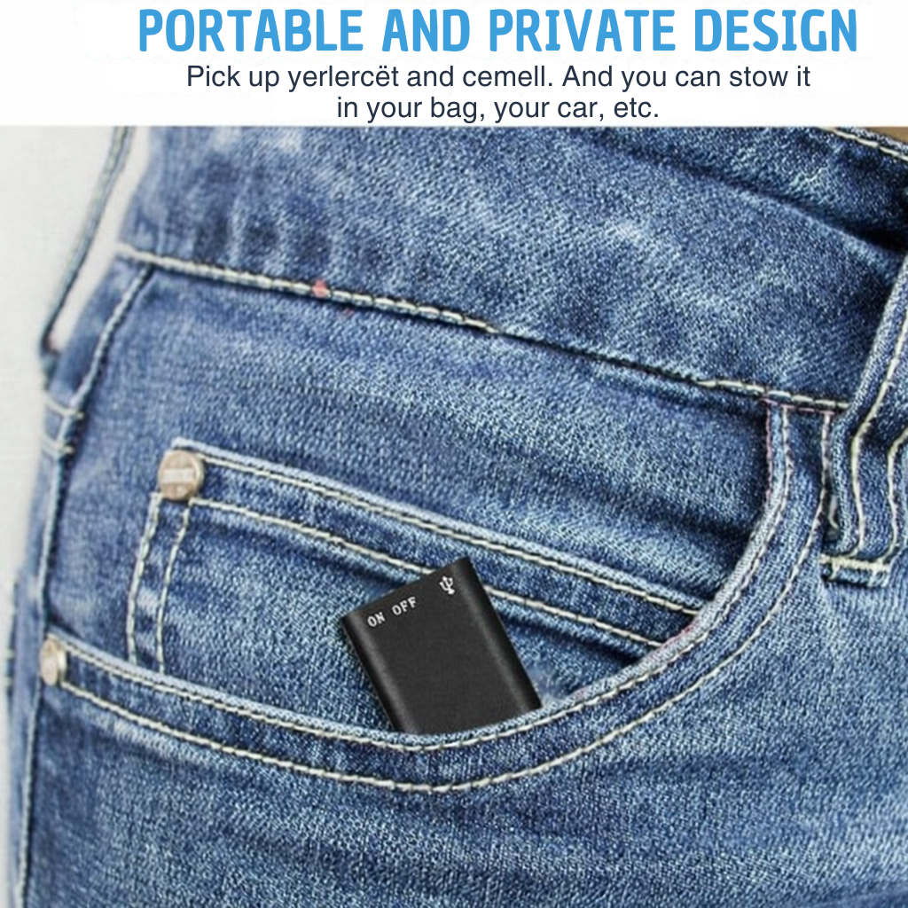 Compact Audio Recorder with One-Touch Recording Feature