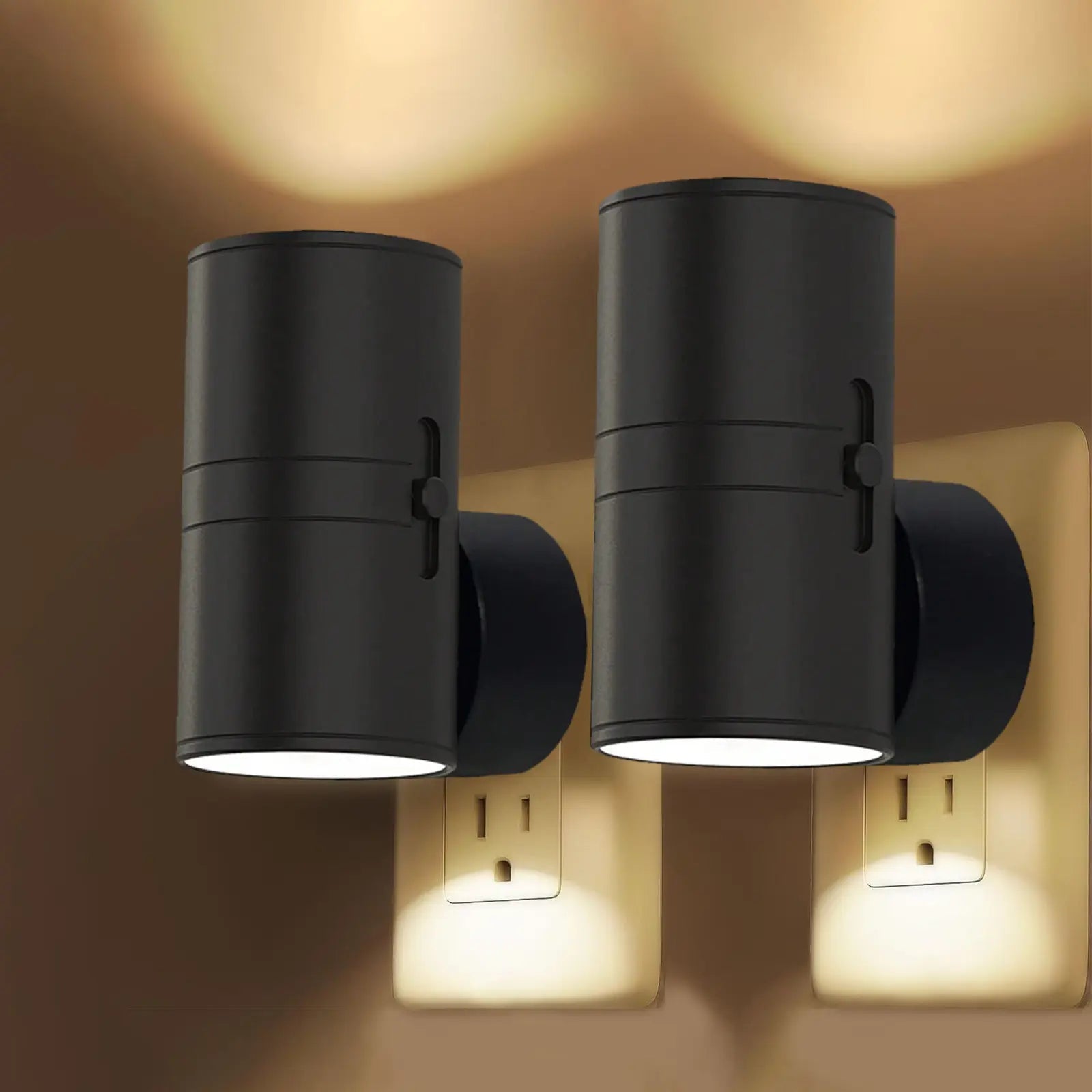 Rotary Control Dimmable LED Night Light – Warm White Plug-in