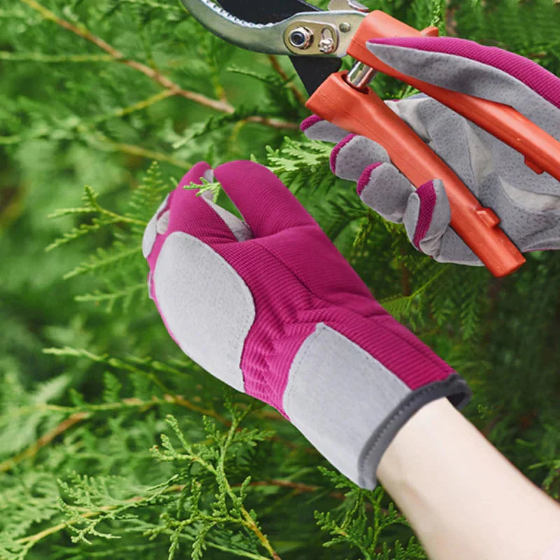 Heavy-Duty Gardening Gloves with Reinforced Palm and Thumb - Breathable Fabric