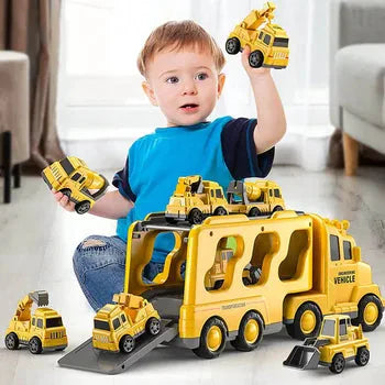 Light and Sound Fire Truck Transport Vehicle Set
