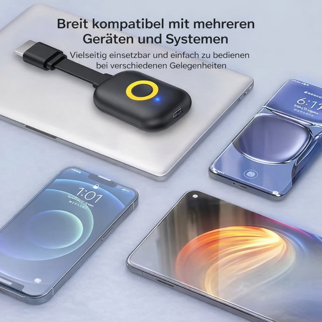 Wireless Display Dongle Adapter | HDMI Plug-and-Play Streaming Device