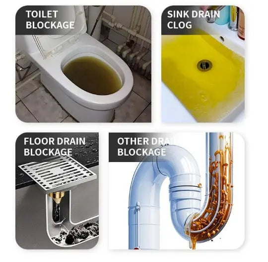 Drain Cleaner Tool for Toilets and Pipes - Compressed Air Version