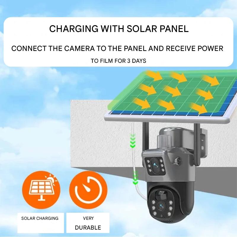 SunShield 4K Wireless Security Camera with 360° Coverage