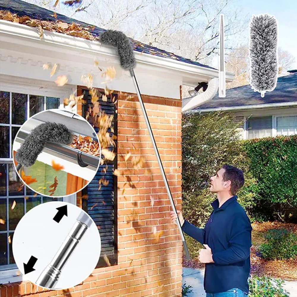 Adjustable Extendable Feather Duster for Versatile Home Cleaning