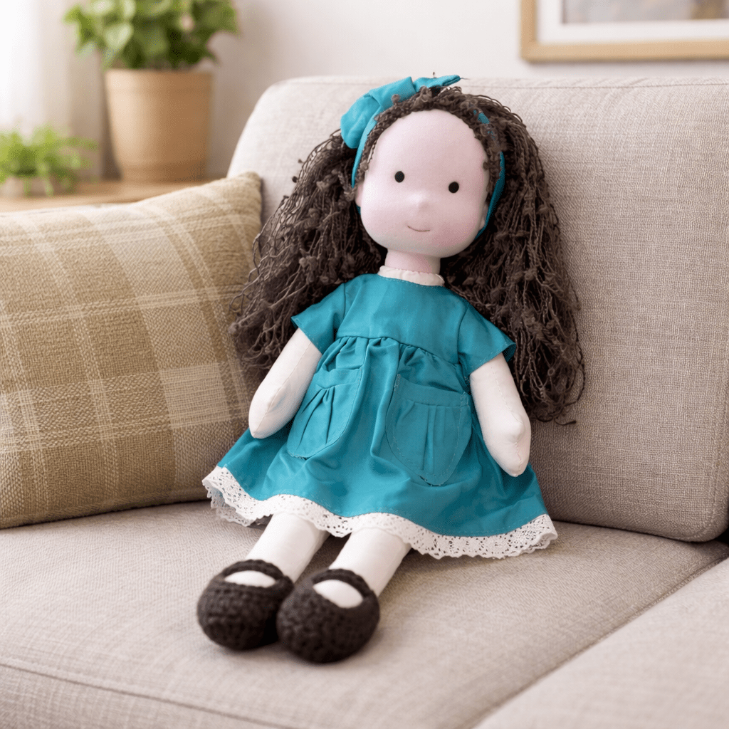 Handcrafted Waldorf Style Cotton Doll for Imaginative Play