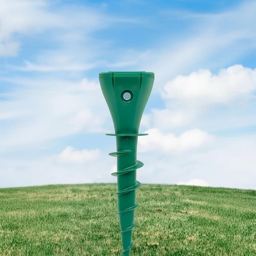 Solar Mole Repellent for Eco-Friendly Garden Protection with Silent Vibration
