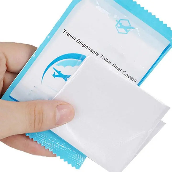 Pack of 50 Disposable Toilet Seat Covers – Travel Hygiene Protection