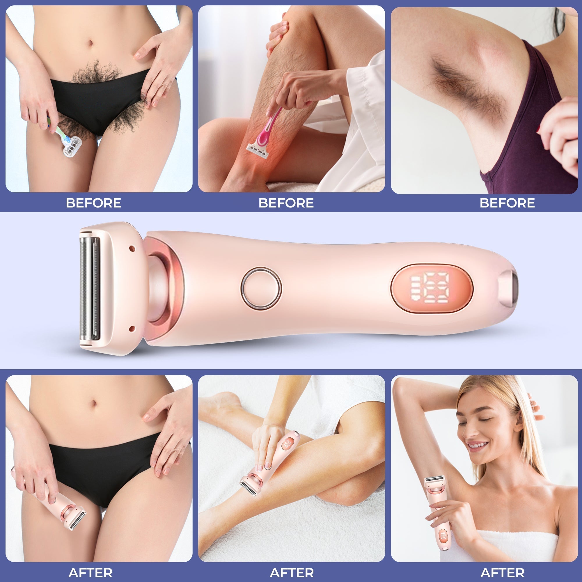 SmoothGlide – Rechargeable Travel Razor for Effortless Shaving