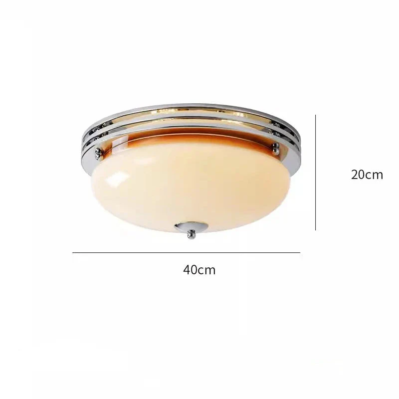 Bauhaus Style Glass Ceiling Lamp for Milk Coffee Ambiance