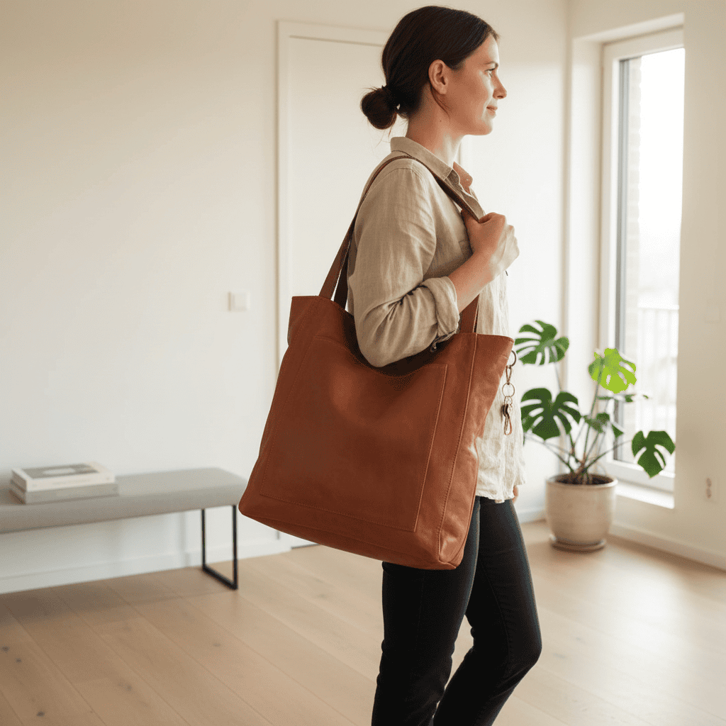 Chic Black Shoulder Bag with Versatile Design and Storage