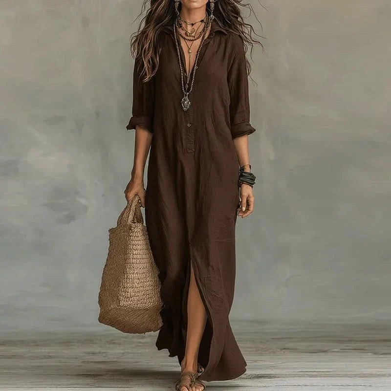 Maxi Dress with Soft Beach Feel – Elegant Style