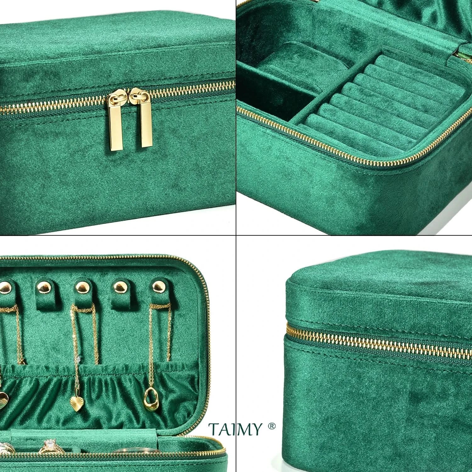 Suede Jewelry Travel Case with Stylish Storage Solution