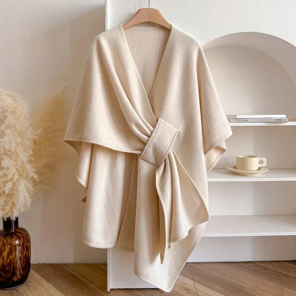 GaleGuard – Stylish Wind-Resistant Wrap Coat for Winter Elegance