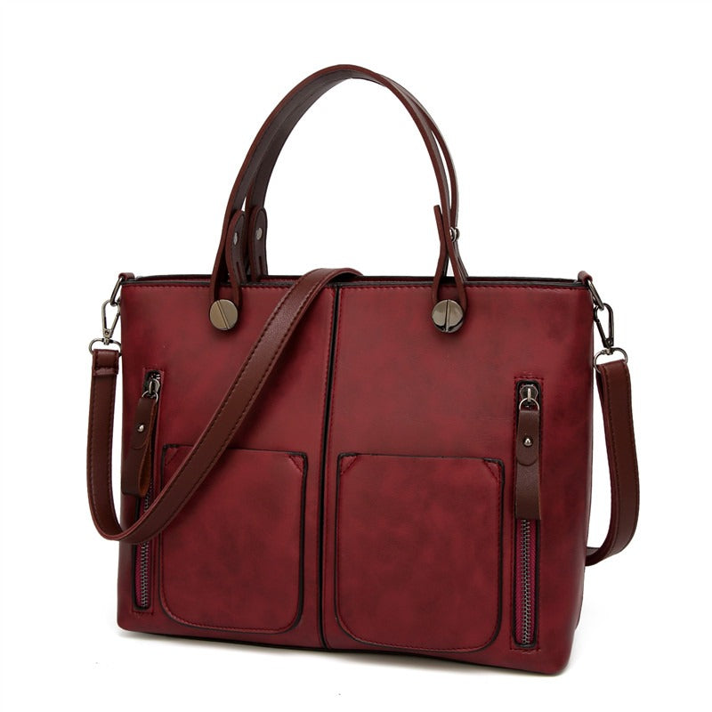 Chic Vintage Leather Shoulder Bag for Women with Artisan Craftsmanship