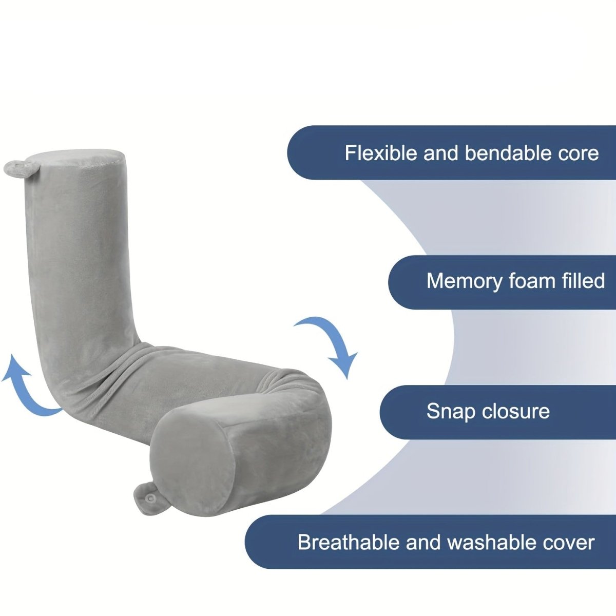 Travel Pillow with Memory Foam | Ergonomic Neck Support | Compact
