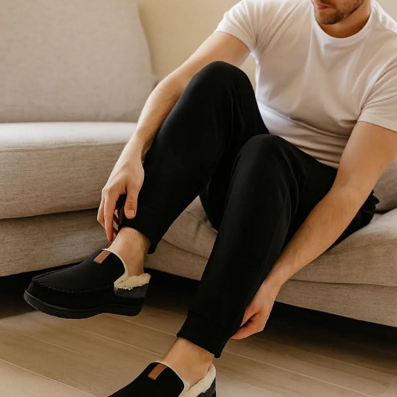Sheep's Wool Loafer Slippers for Cozy Indoor Warmth and Comfort