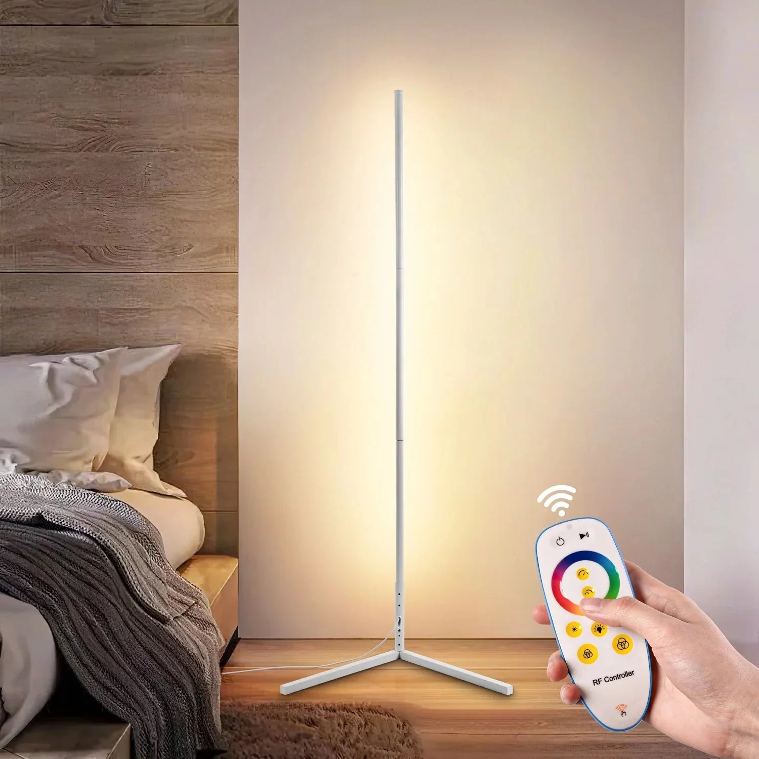 Dimmable LED Floor Lamp with Remote – Corner Light for Home Use