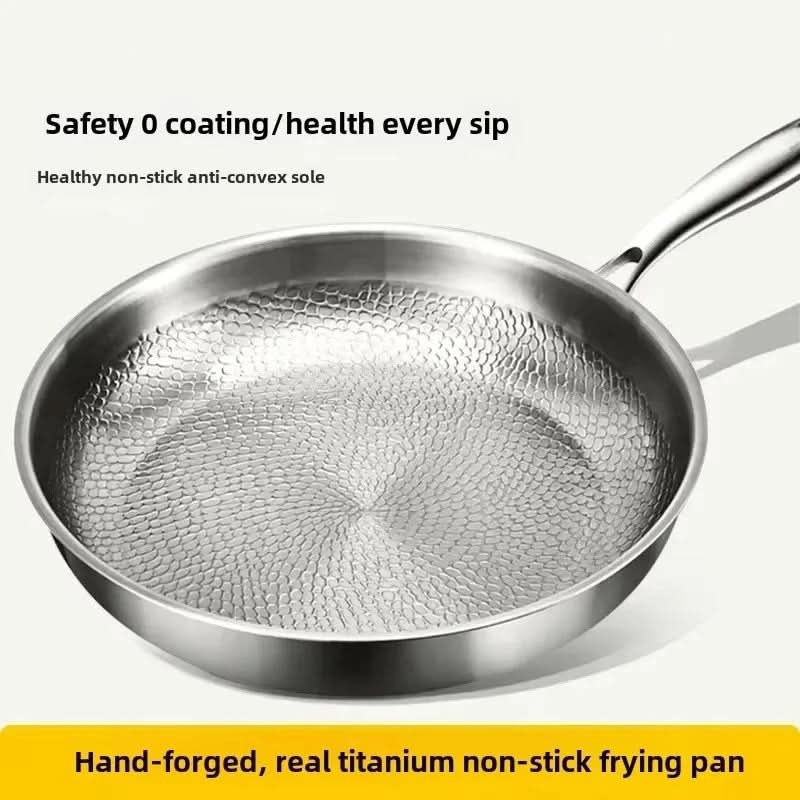 Non-Stick Stainless Steel Skillet Compatible with All Cooking Surfaces