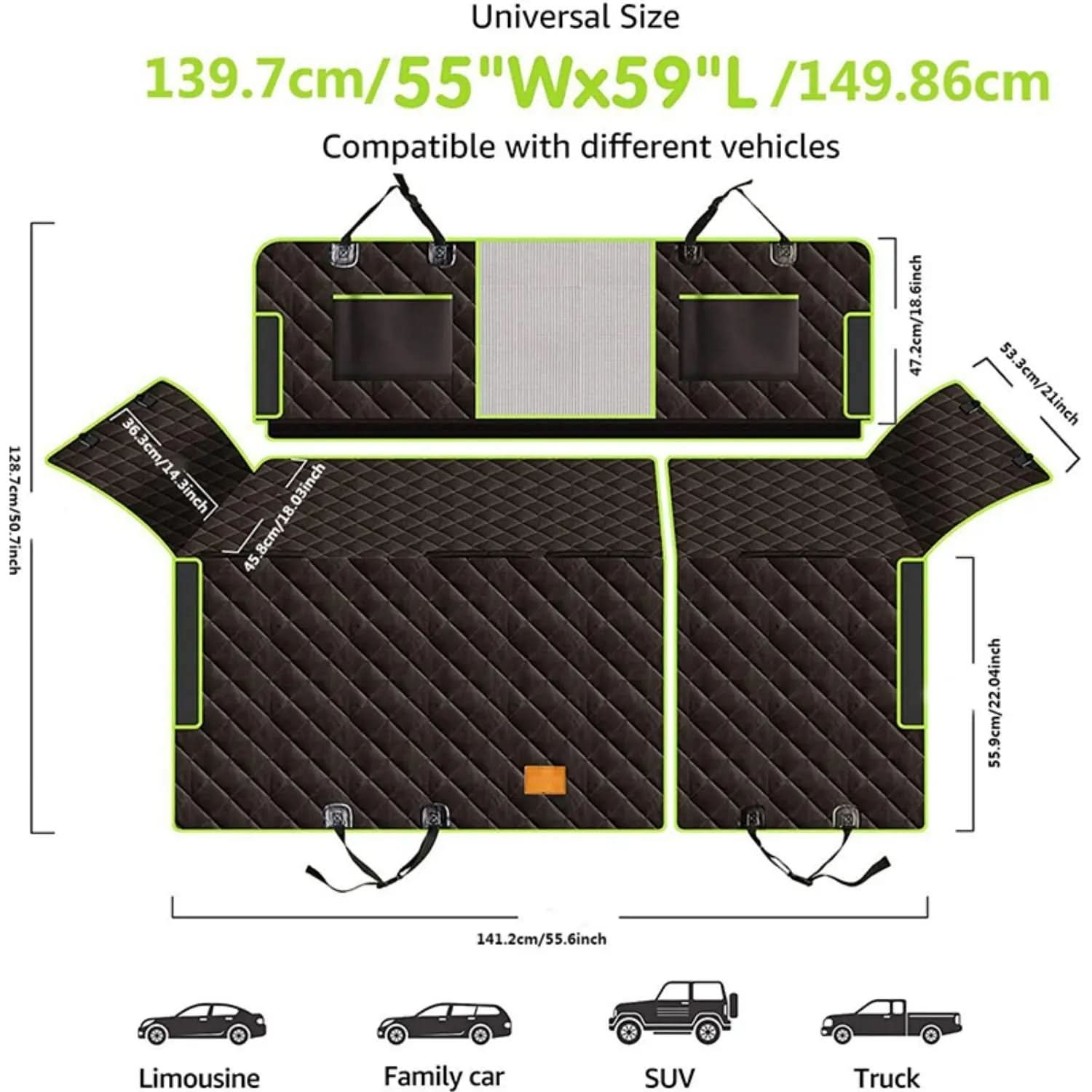Multi-Functional Dog Car Seat Cover - 6 Ways for Cleanliness and Comfort