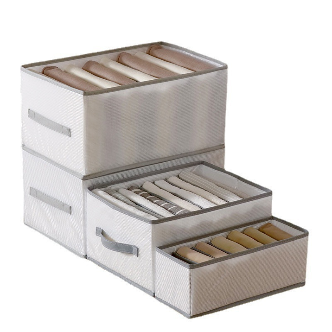 Foldable Clothing Organizer Box | Quick Access | Compartments, Sturdy