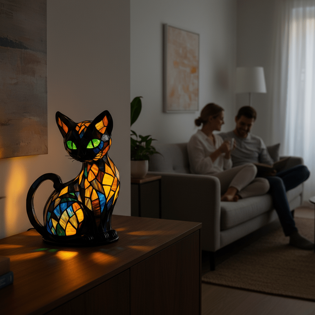 Portable LED Cat Night Light with Touch Control – Ambient Glow Lamp