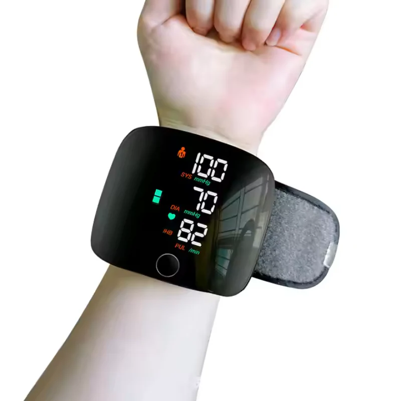 Wrist Blood Pressure Gauge with LED Screen and USB Rechargeable