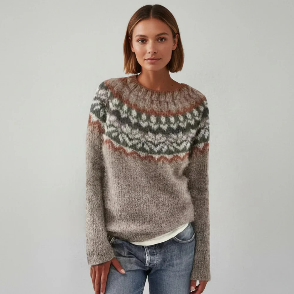 Women's Cozy and Fashionable Knit Sweater for Daily Wear