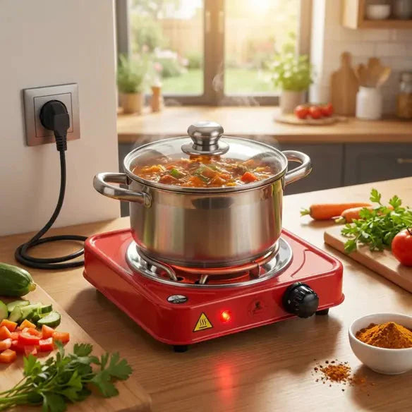1000W Portable Electric Hot Plate for All Kitchen Needs