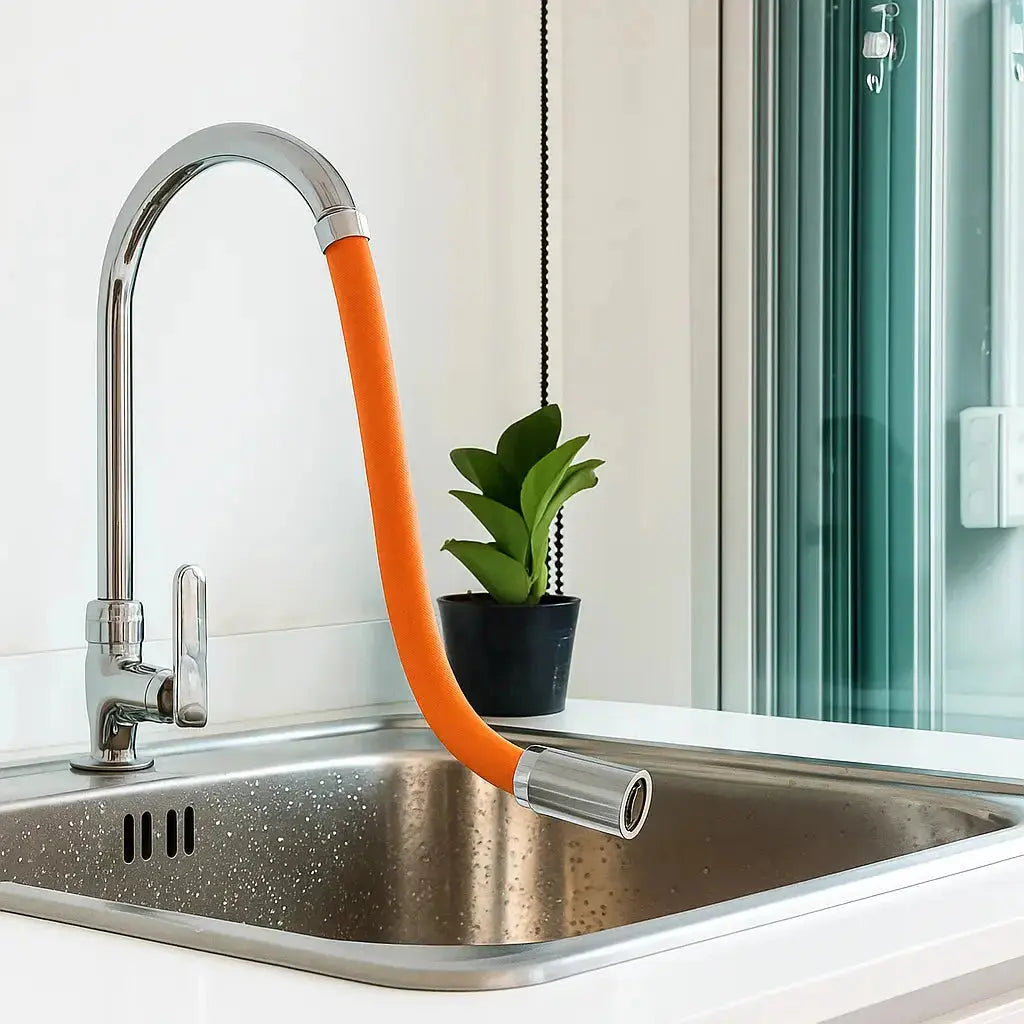 Rotating Faucet Attachment – Flexible Design for Splash-Free Rinsing